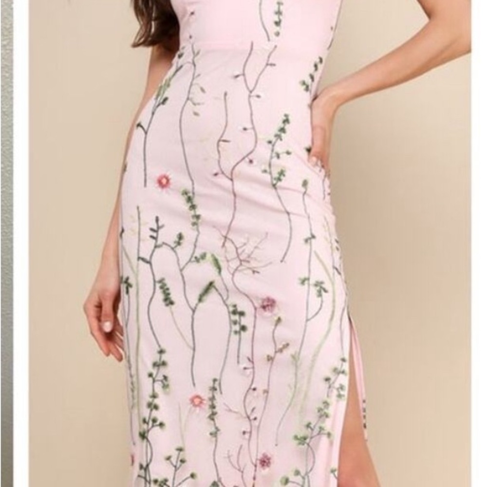 NWOT Lulu strapless embroidered dress - NEVER WORN - Picture 2 of 7